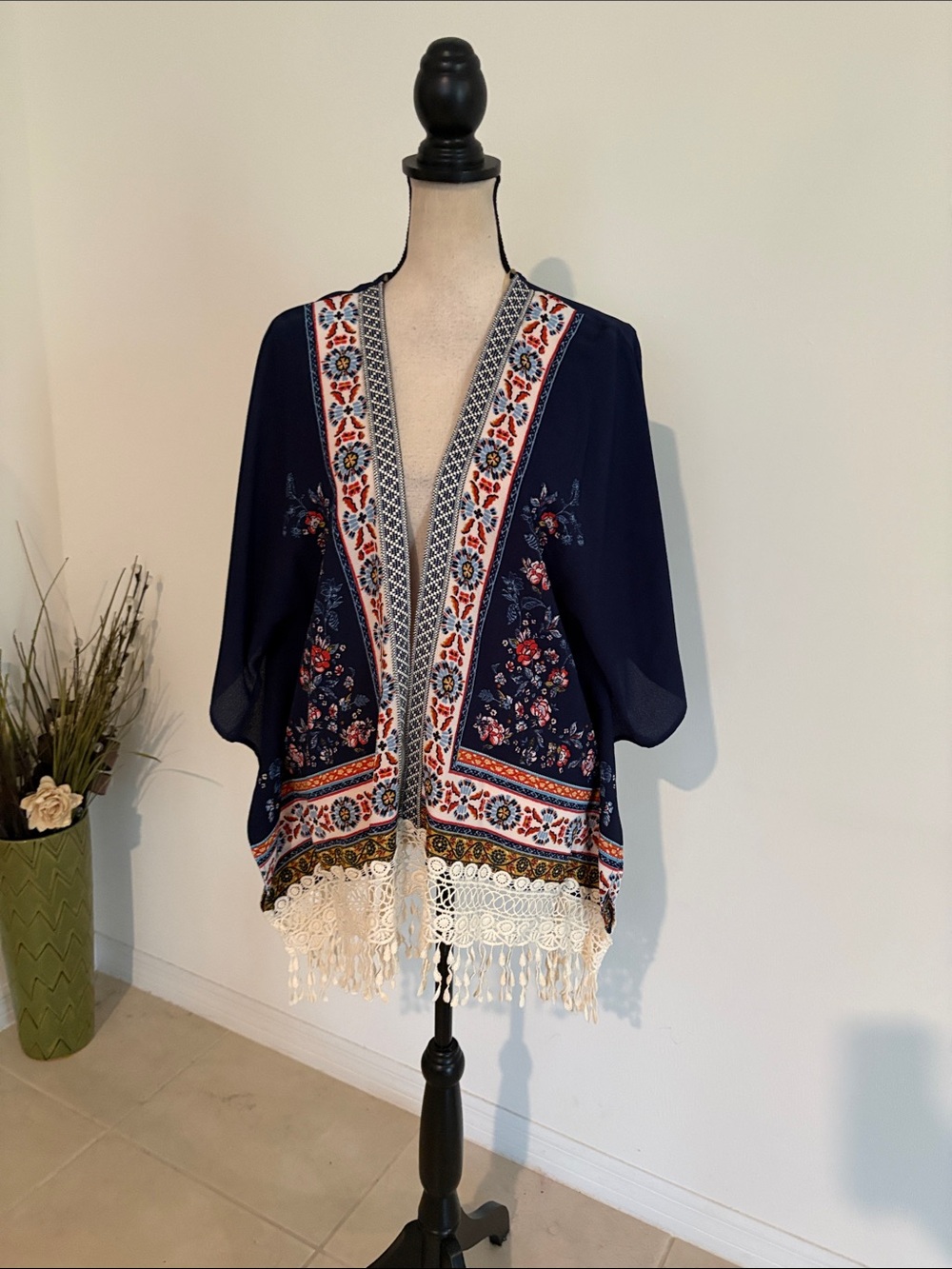 Poncho style jolt XL fringe open 575